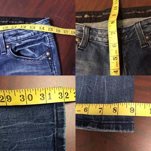 Express Rerock Jeans SZ 6 Boot cut distressed - Picture 4 of 8